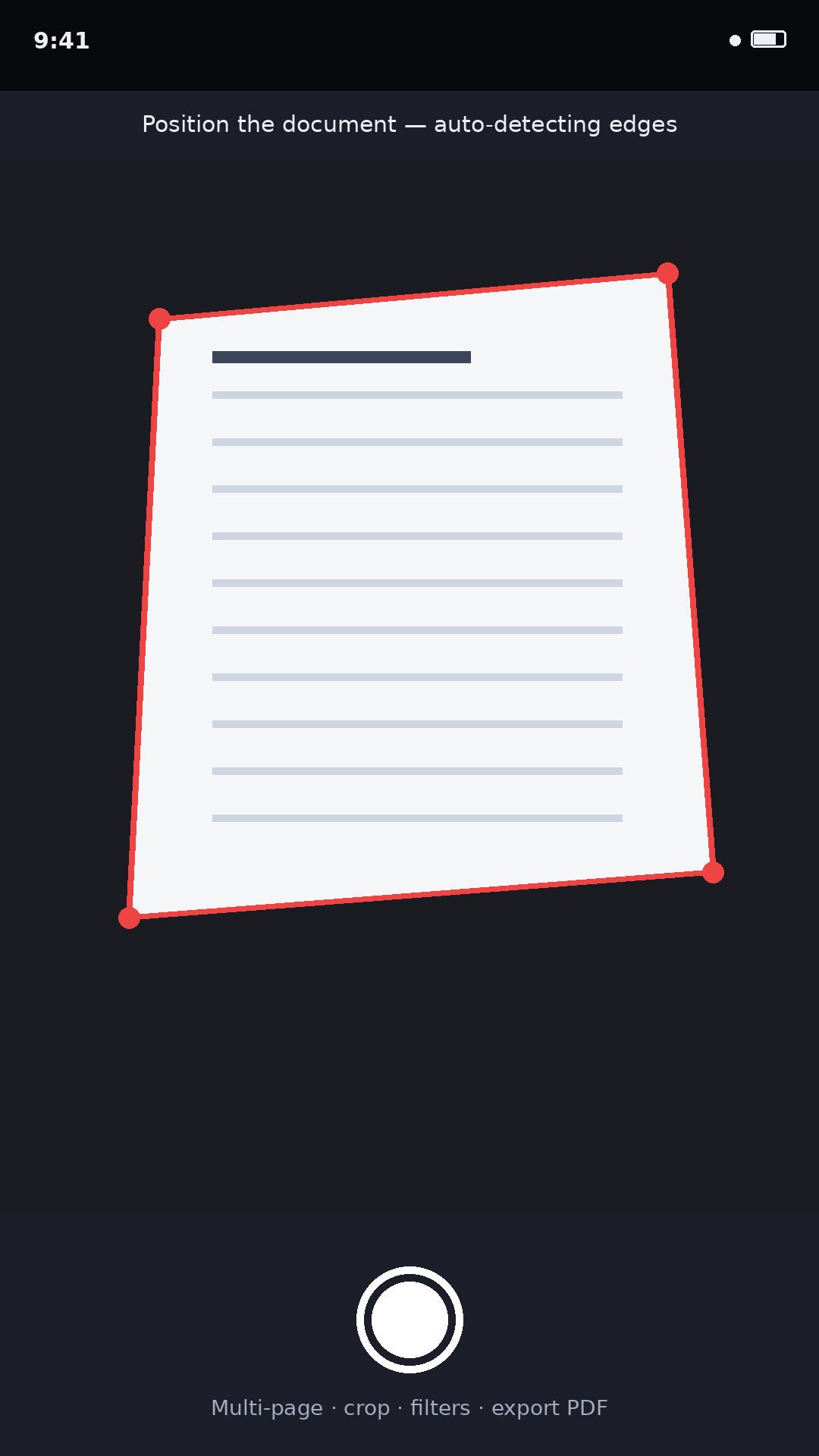 Scanning a document